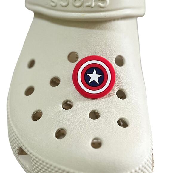 Croc Jibbitz | Captain America Shield Shoe Charm | Marvel Avengers Merch - Picture 1 of 4